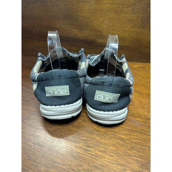 Hey Dude Wally Boho Men 12 Denim Brown Neutral Slip On Shoes Casual Cowboy Aztec - Picture 6 of 7